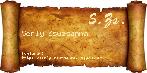 Serly Zsuzsanna névjegykártya